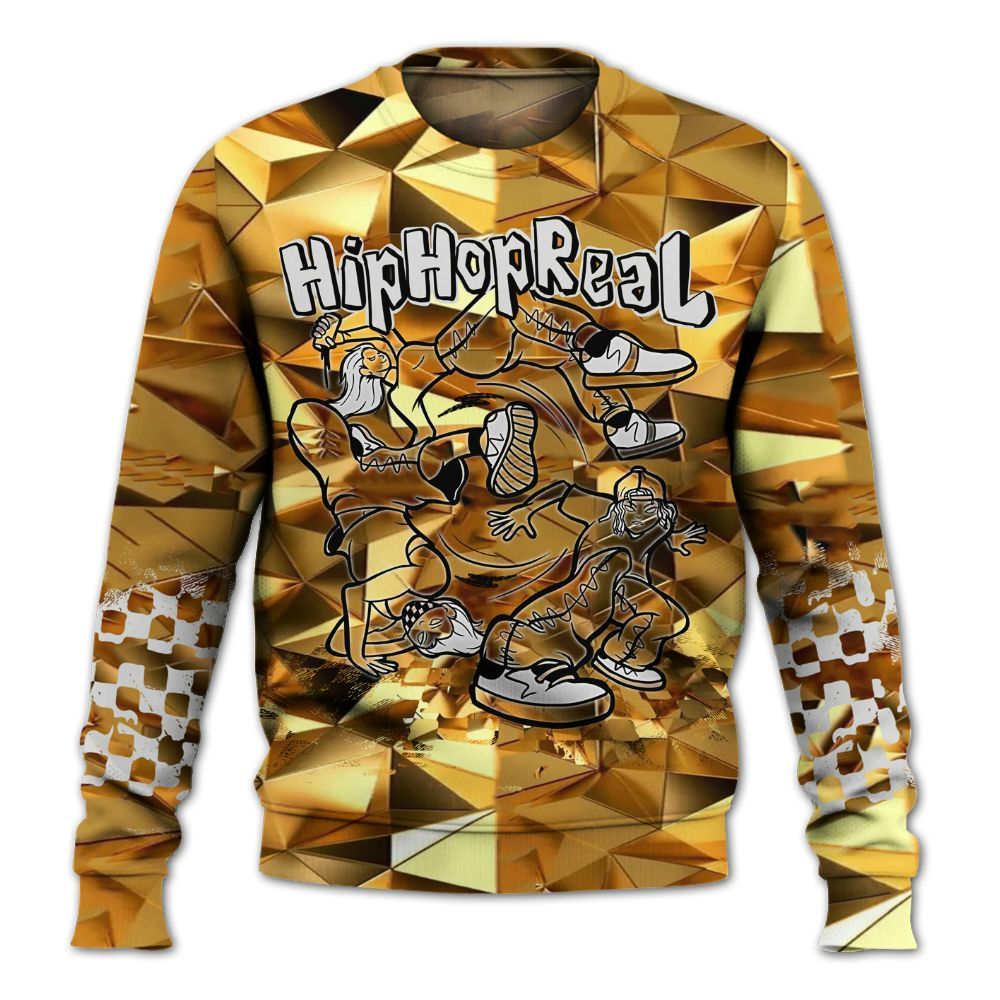 Sweatshirt To Match NET Gold 4s - Feel Life Street Style All Over Print