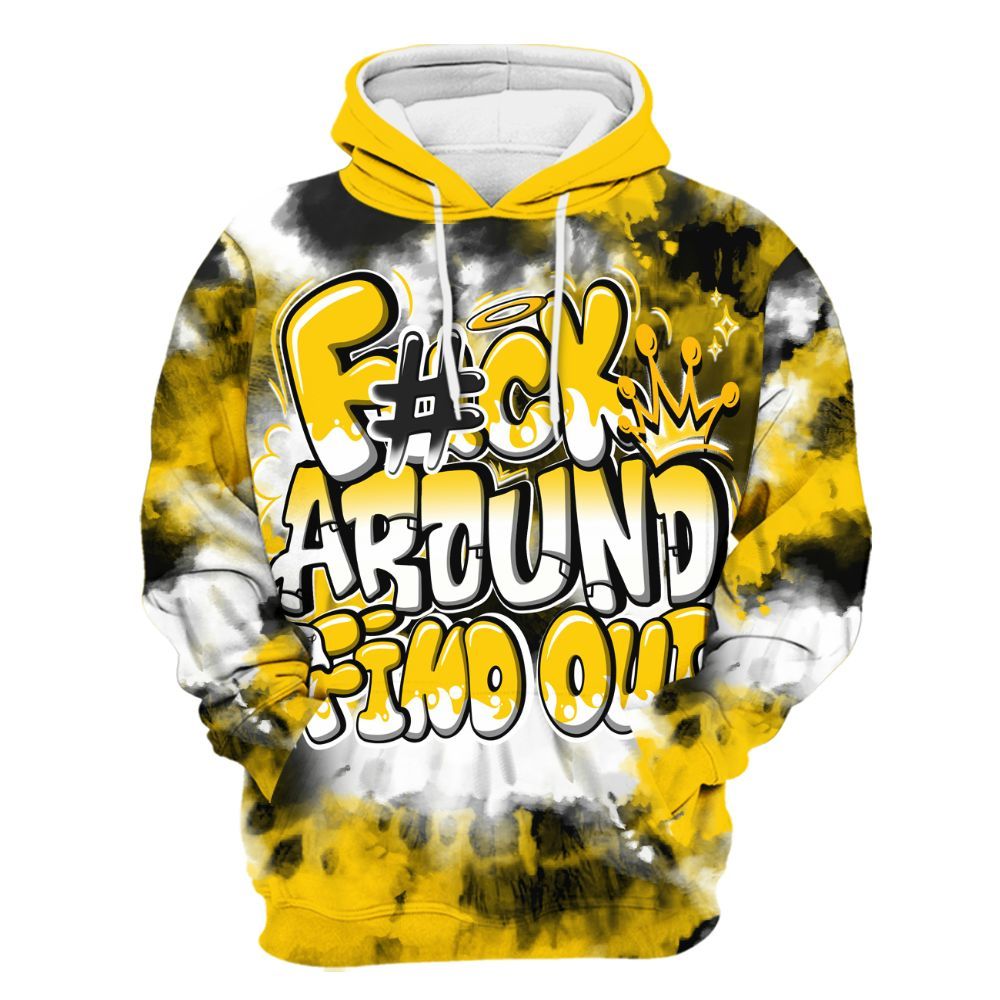 Hoodie To Match Corteiz Air Max 95 Tour Yellow - Tie Dye FK Around Find Out All Over Print