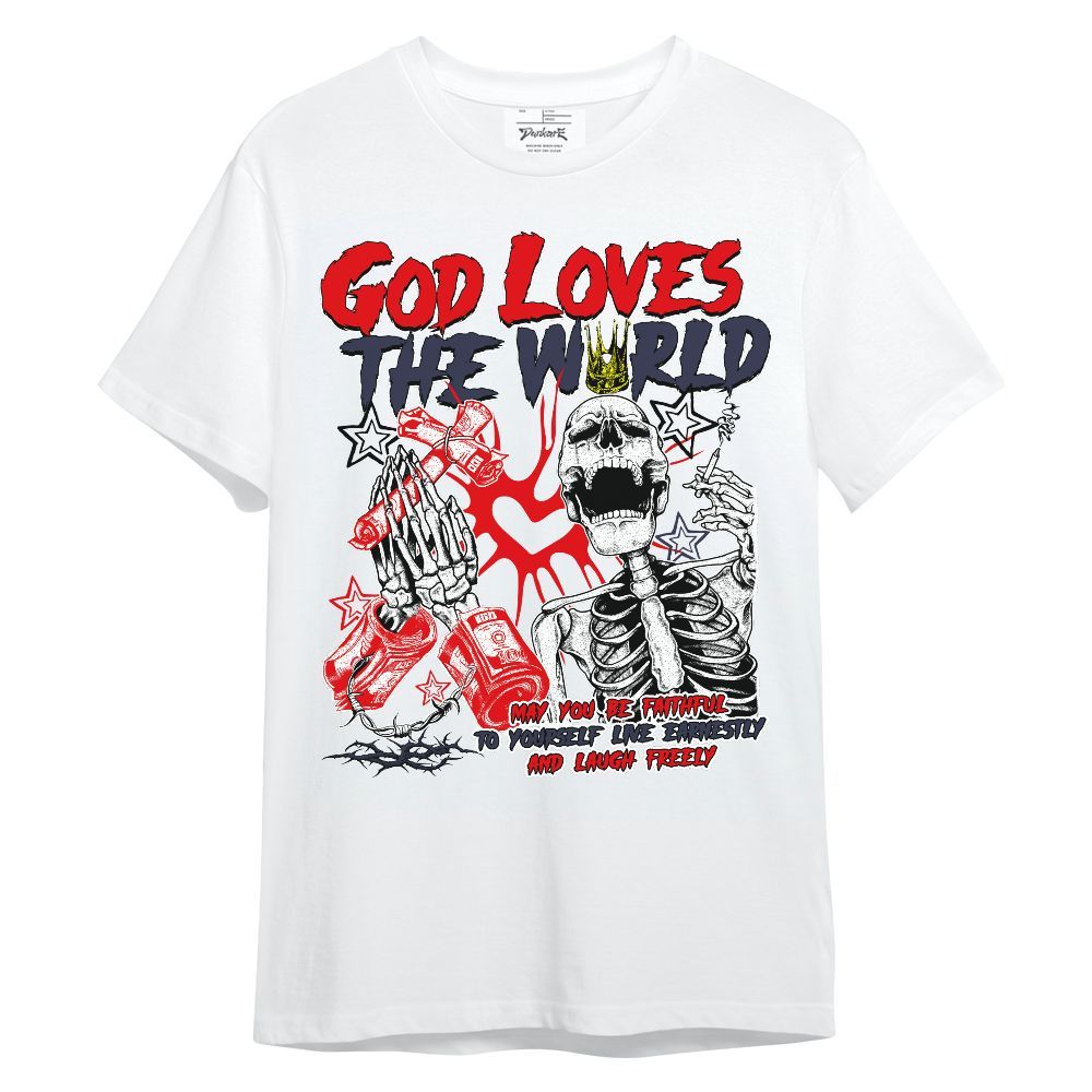 Shirt To Match Low OG Howard Bison 1s - God Loves The World Unisex Shirt
