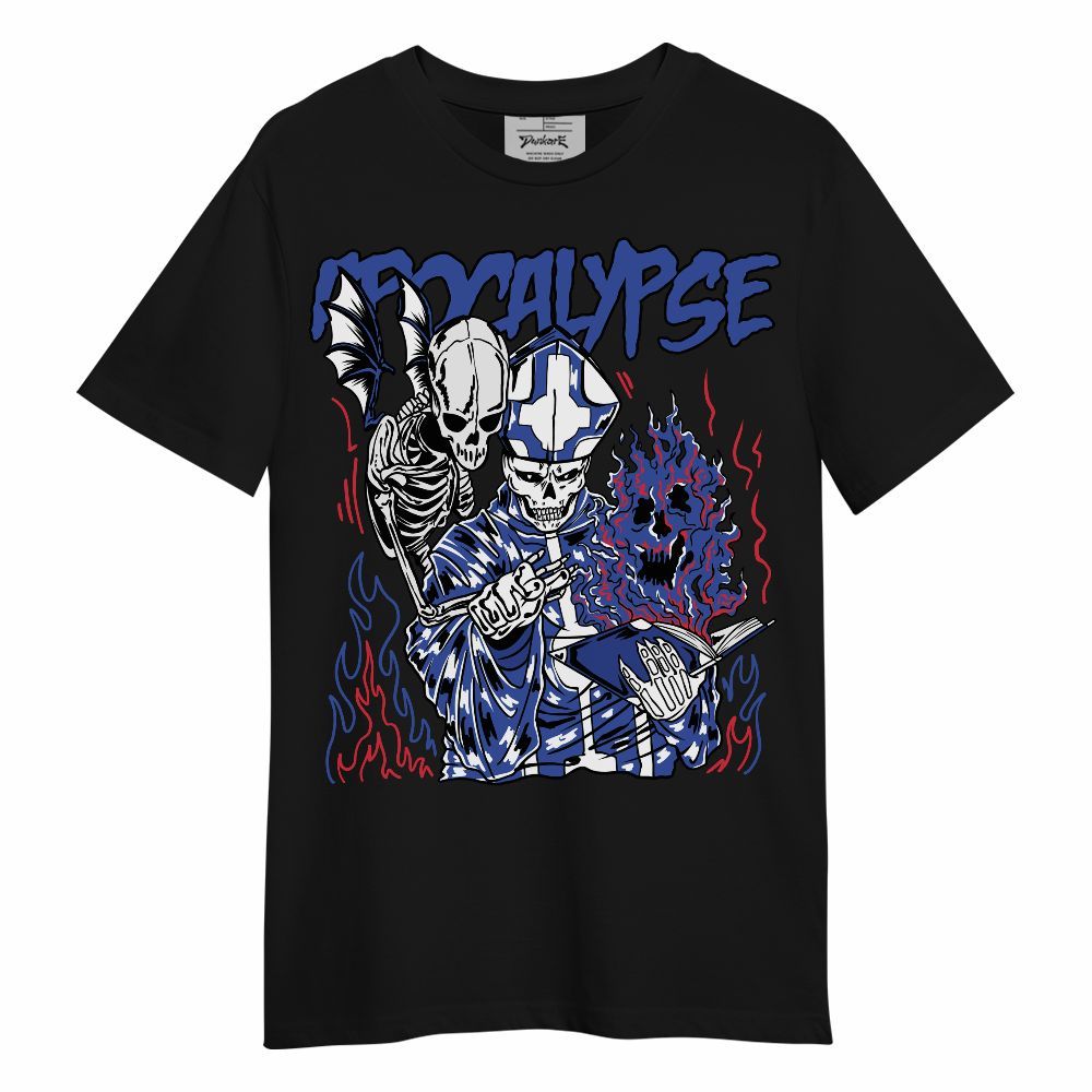 Shirt To Match Air Griffey Max USA Red White Blue 1s - Apocalypse Skeleton Unisex Shirt