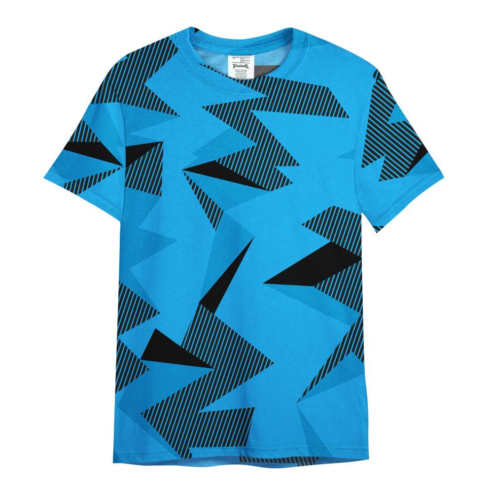 Shirt To Match Black University Blue 2022 13s - Geometric Camouflage Pattern All Over Print
