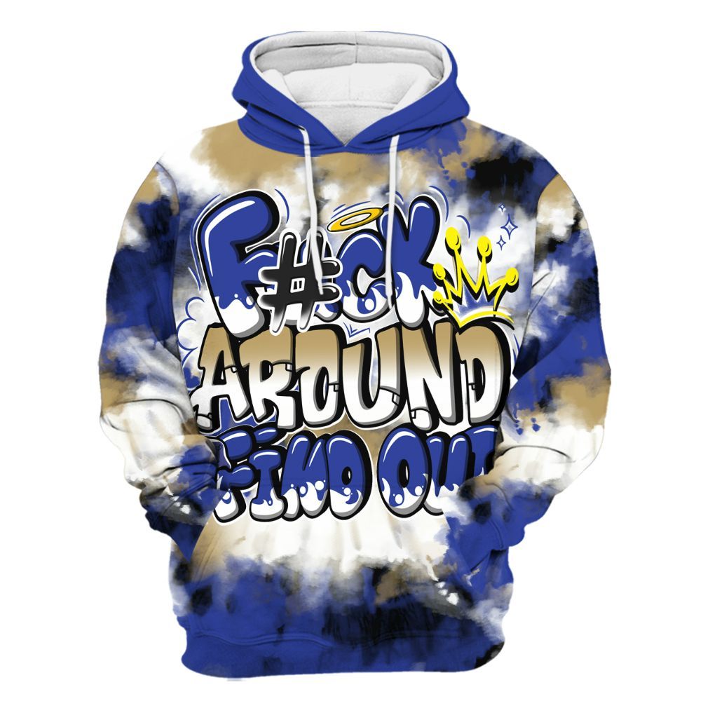 Hoodie To Match Air 180 Concord - Tie Dye FK Around Find Out All Over Print
