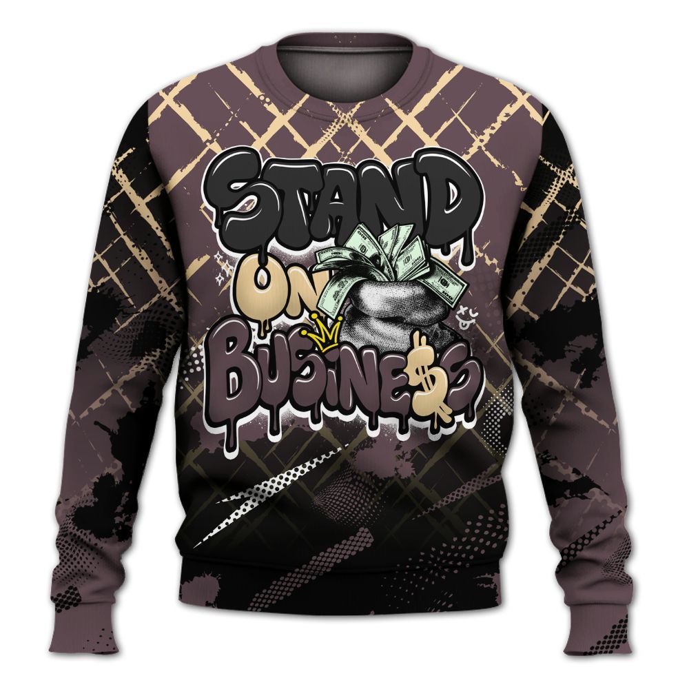 Sweatshirt To Match AMM Black 3s - Halftone Stand Business Dripping All Over Print