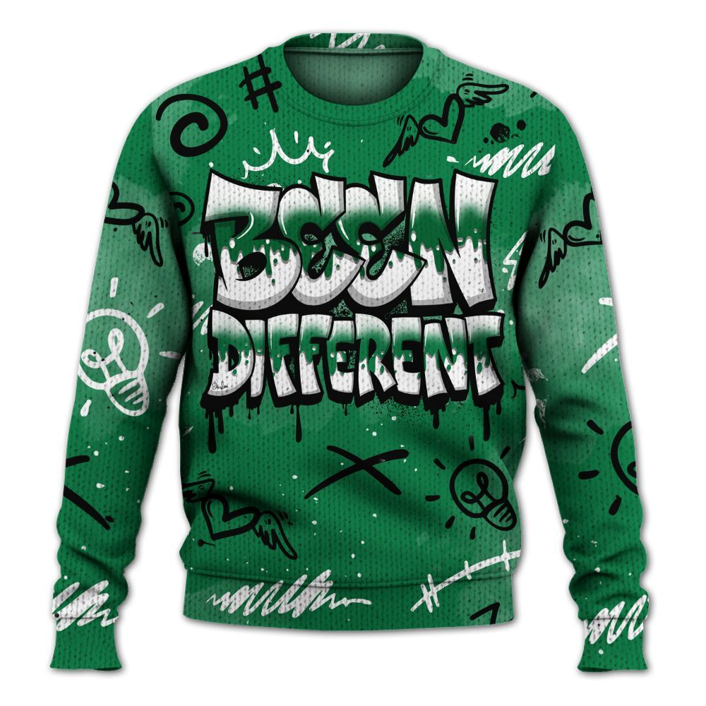 Knitted Sweater To Match Pine Green 13s - Drip Been Di2ferent