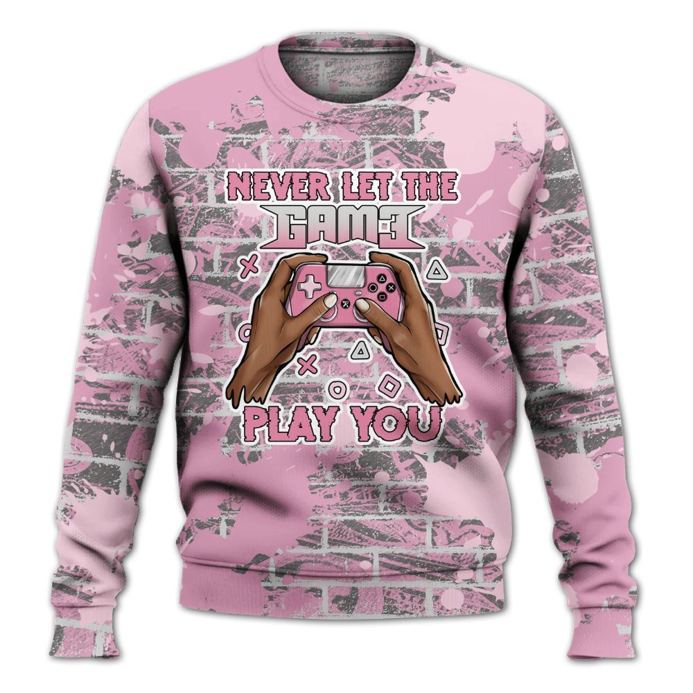 Sweatshirt To Match Orchid 4s - PlayGame Human Brick All Over Print