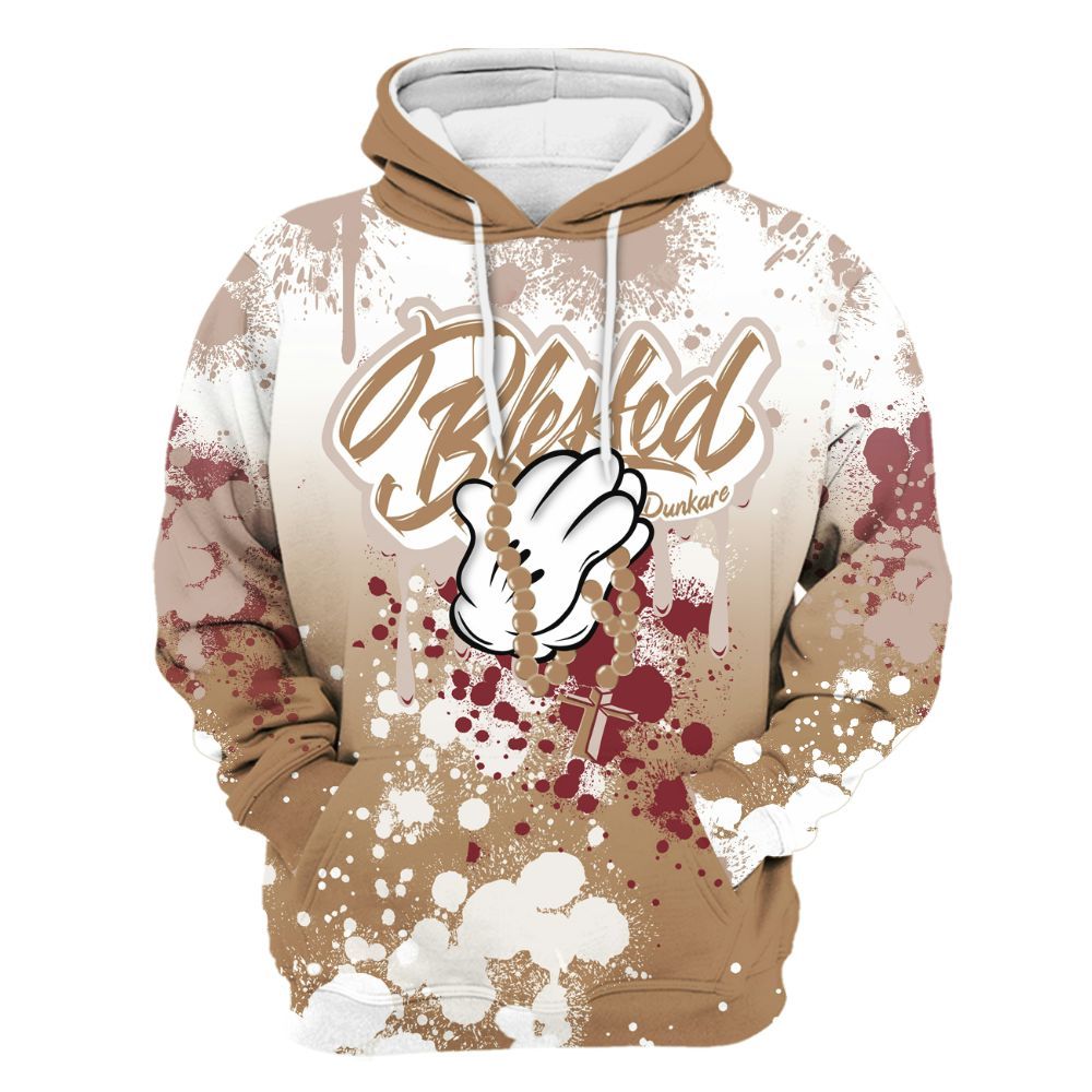 Hoodie To Match Kobe 4 Gold Medal - God Blessed Ink Drip All Over Print