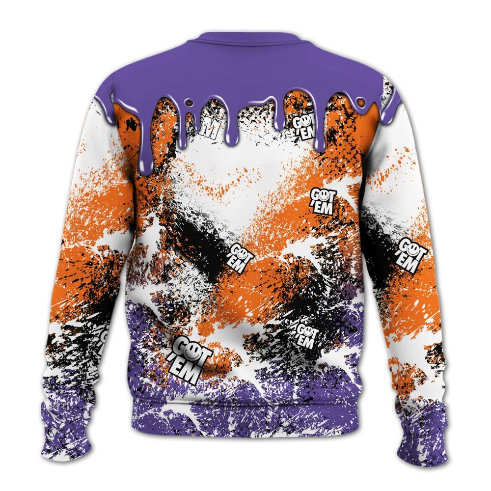 Sweatshirt To Match Air Max Waffle SP Voltage Purple - Dripping 23 Drip All Over Print