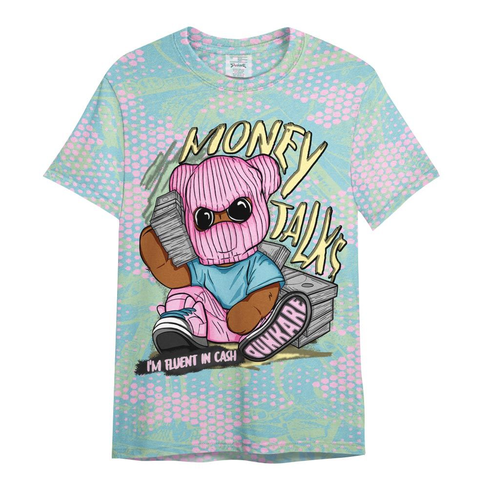 Shirt To Match SB Dunk Low Visty - Money Talk Bear Banknotes Art Shirt Unisex