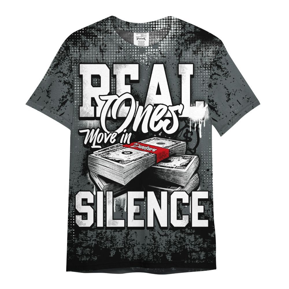Shirt To Match Black RM Nigel Sylvester 4s - Move In Silence Money Street Retro All Over Print