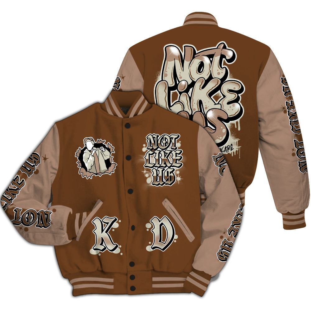 Varsity Jacket To Match Archaeo Brown 3s - None Like Us Graphic All Over Print