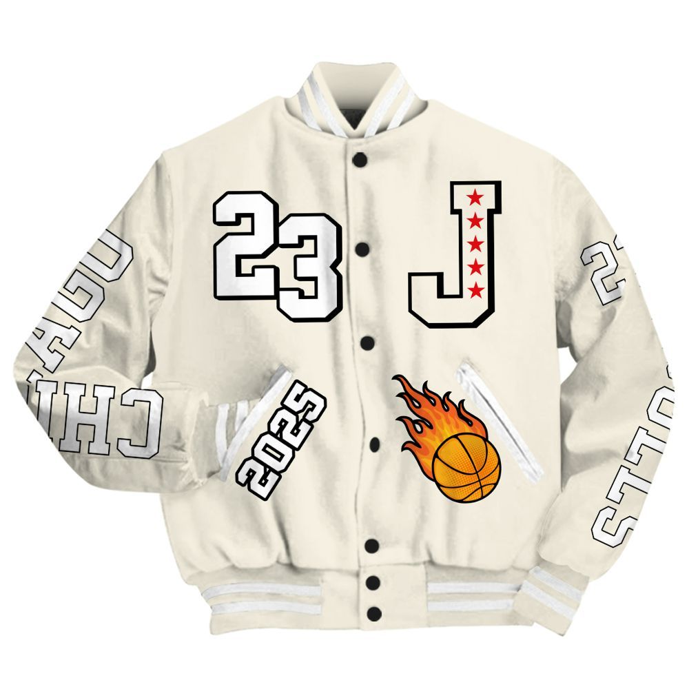 Varsity Jacket To Match Low OG Sail 1s - Chicago 23 Basketball All Over Print