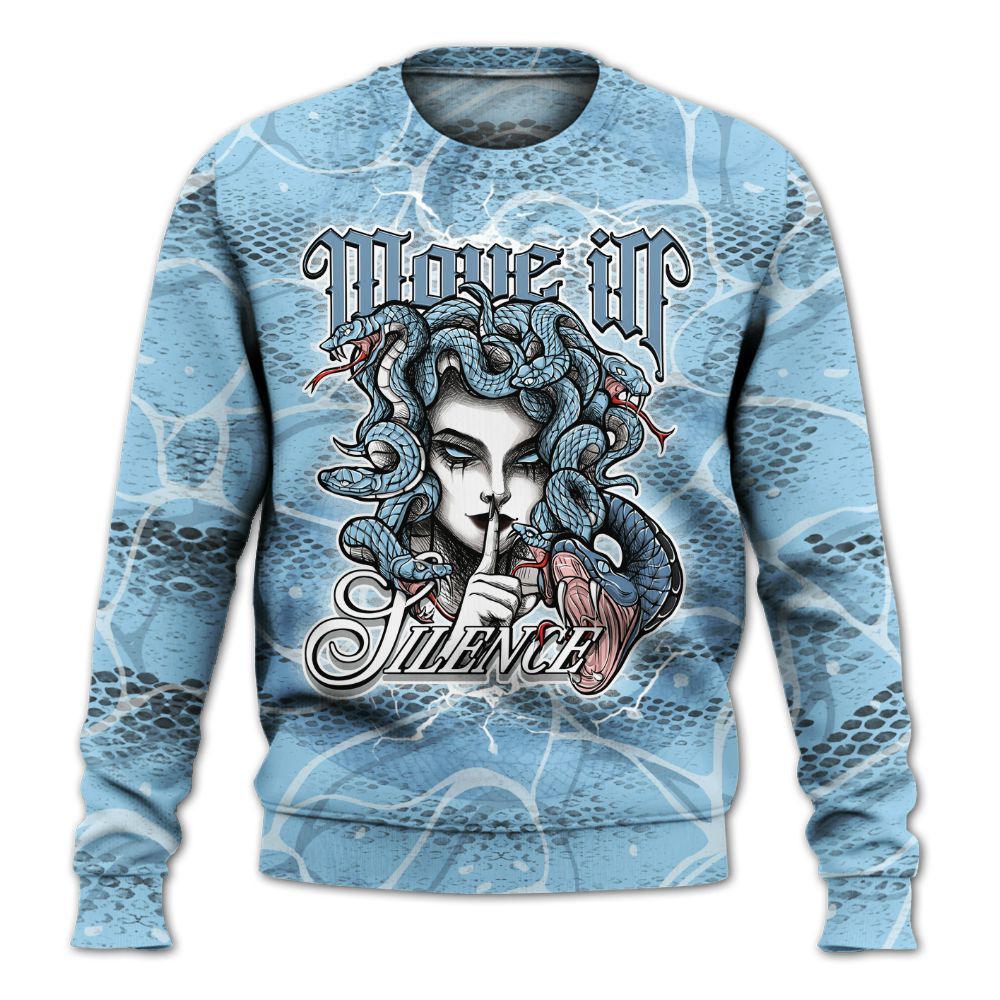 Sweatshirt To Match Legend Blue 11s - Girl Move In Silence All Over Print