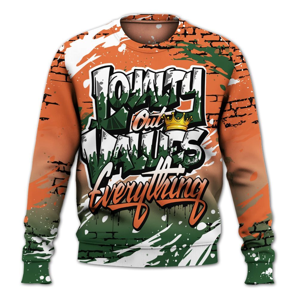 Sweatshirt To Match Low Miami 5s - Values Of Loyalty Drip All Over Print