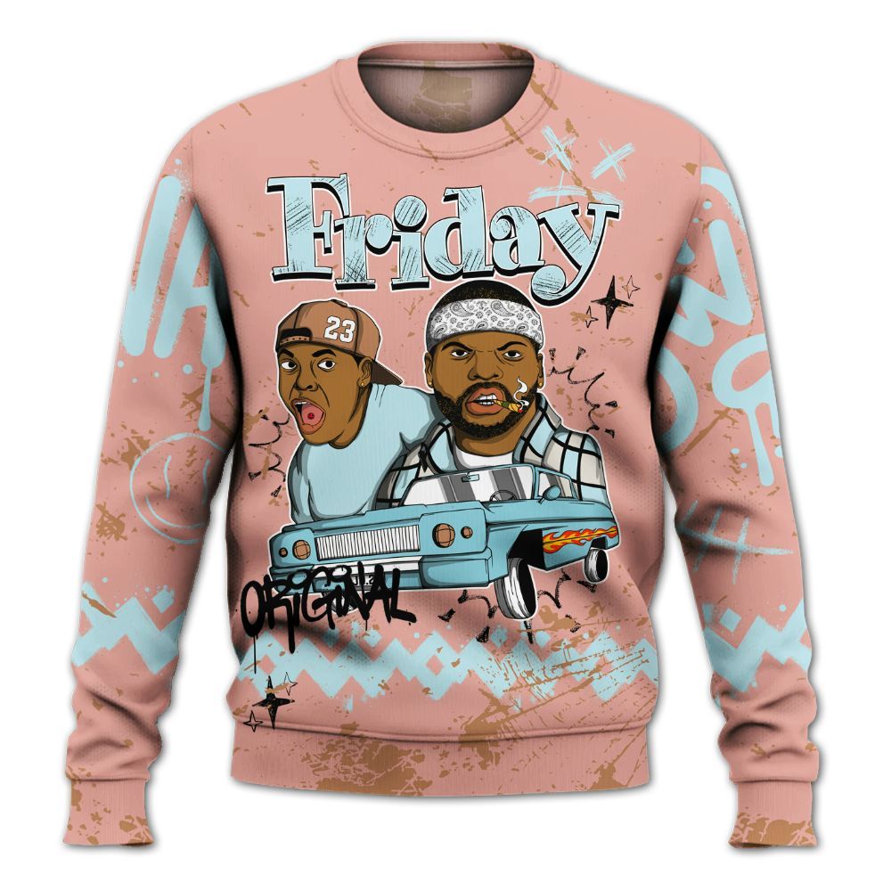 Sweatshirt To Match Dunk Low Glacier Arctic - Friday Sneaker Crayon All Over Print