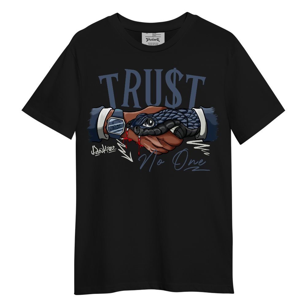 Shirt To Match Low Diffused Blue 11s - Snake Trust No One Graphic Unisex Shirt