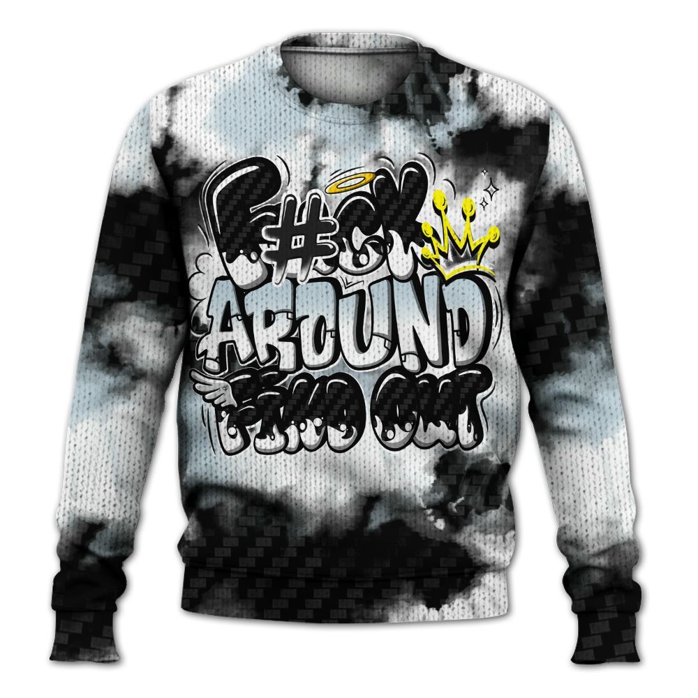 Knitted Sweater To Match Kobe 9 Protro Halo - Tie Dye FK Around Find Out