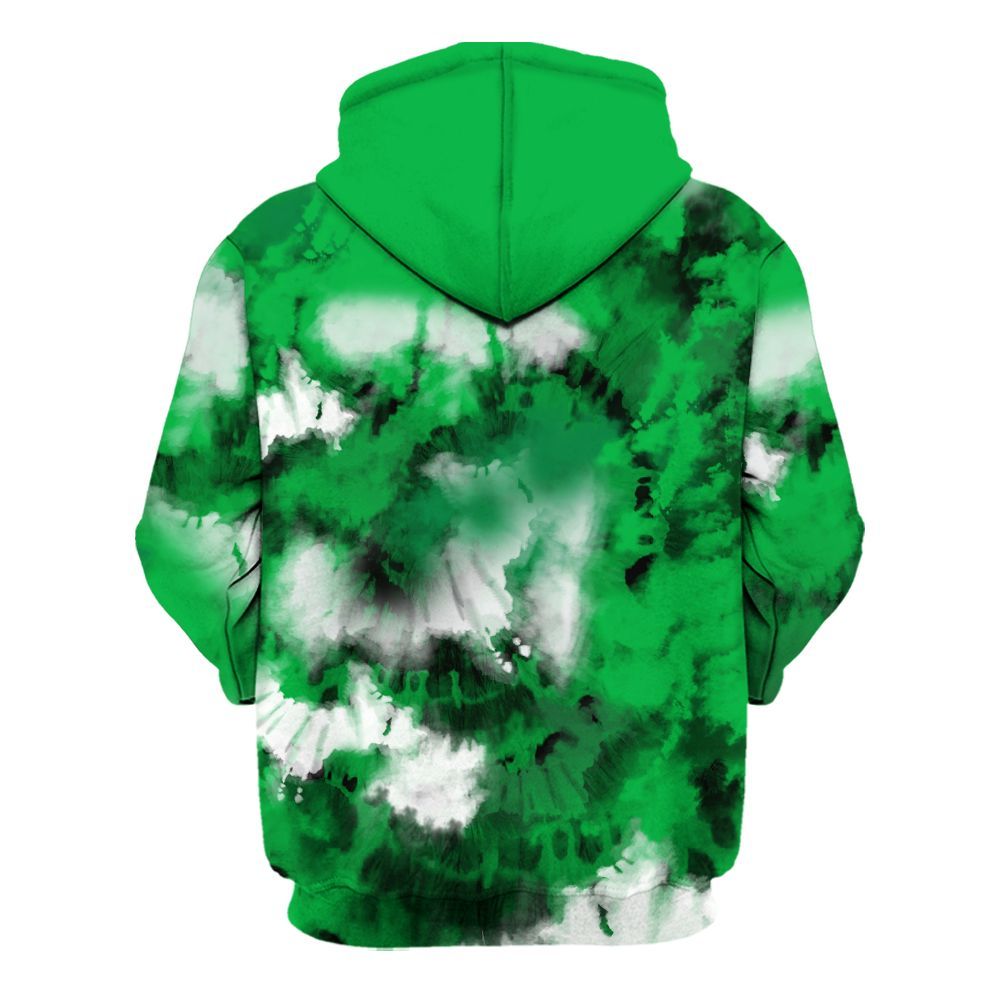 Hoodie To Match Lucky Green 5s - God Blessed Tie Dye All Over Print