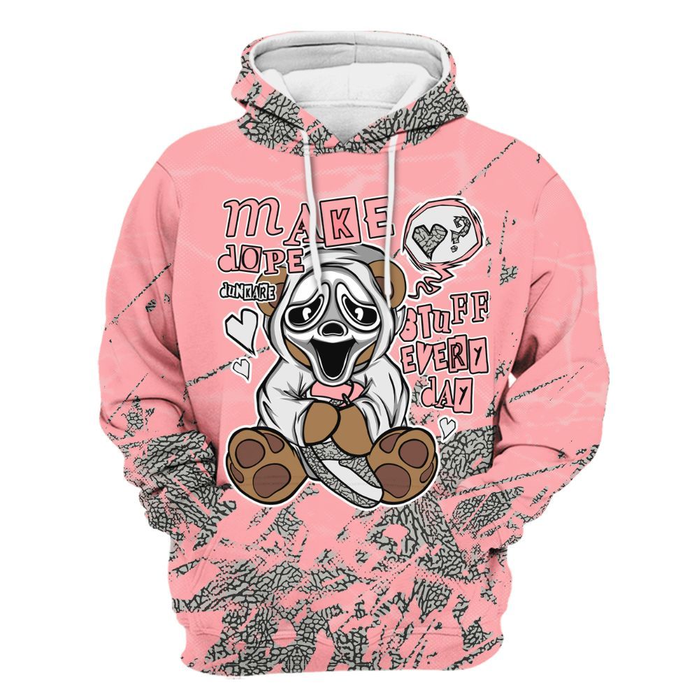 Hoodie To Match Retro Wings 3s - Make Dopes Bear Profound All Over Print