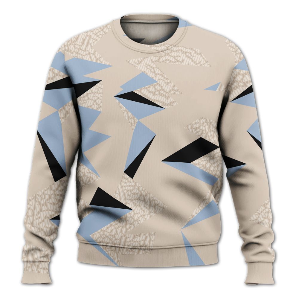 Sweatshirt To Match Desert Sand 3s - Geometric Camouflage Pattern All Over Print