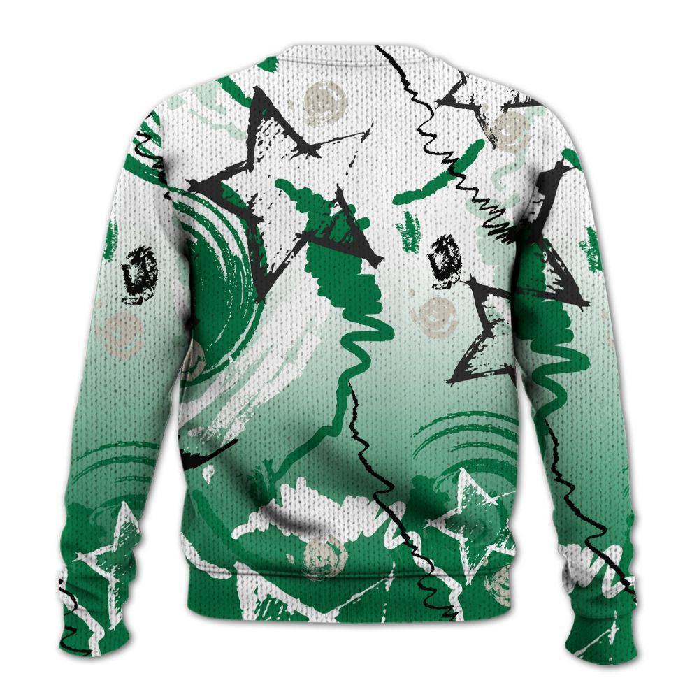 Knitted Sweater To Match Lucky Green 2s - Grind Shine Later Drip