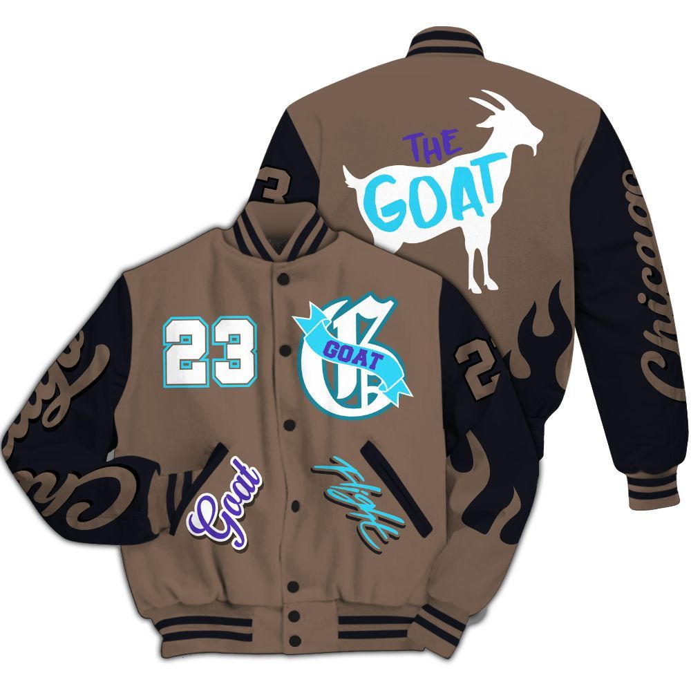 Varsity Jacket To Match Olive Concord 9s - The G.O.A.T Flight Streetwear All Over Print