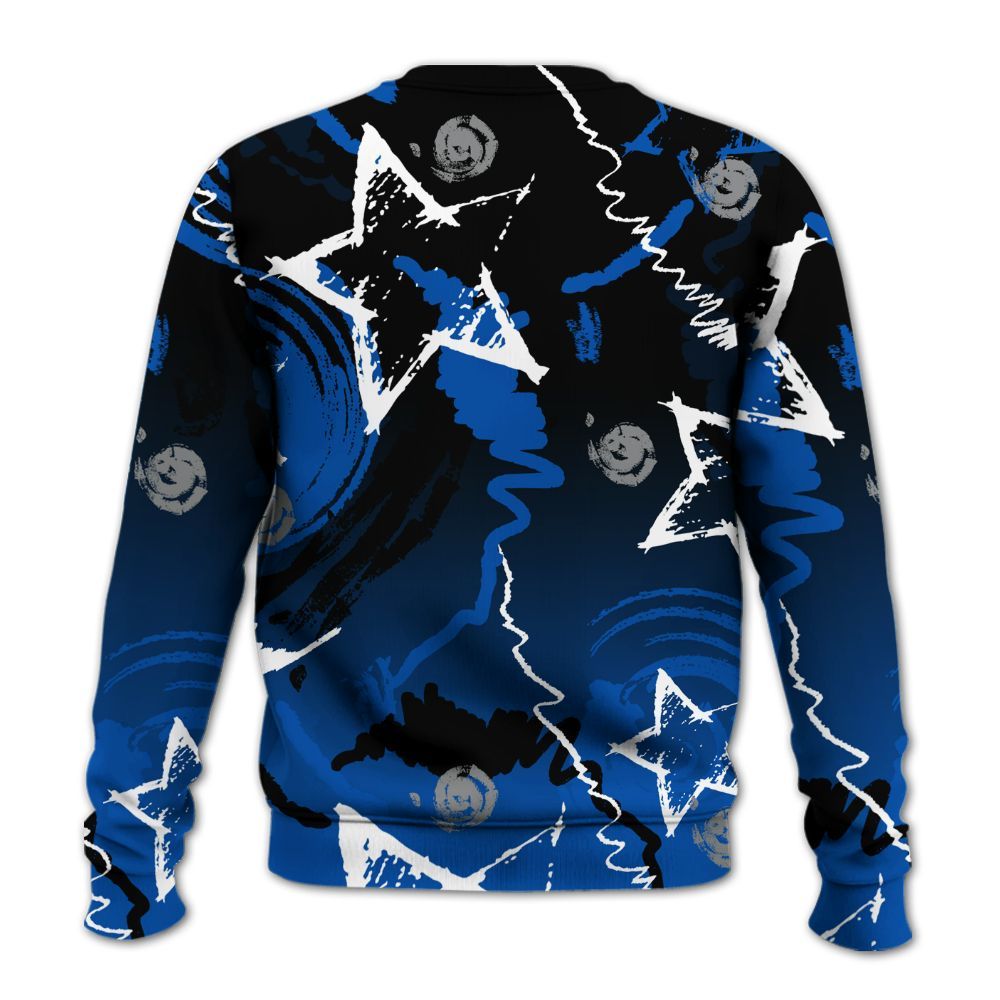 Sweatshirt To Match Racer Blue 5s - Grind Shine Later Drip All Over Print