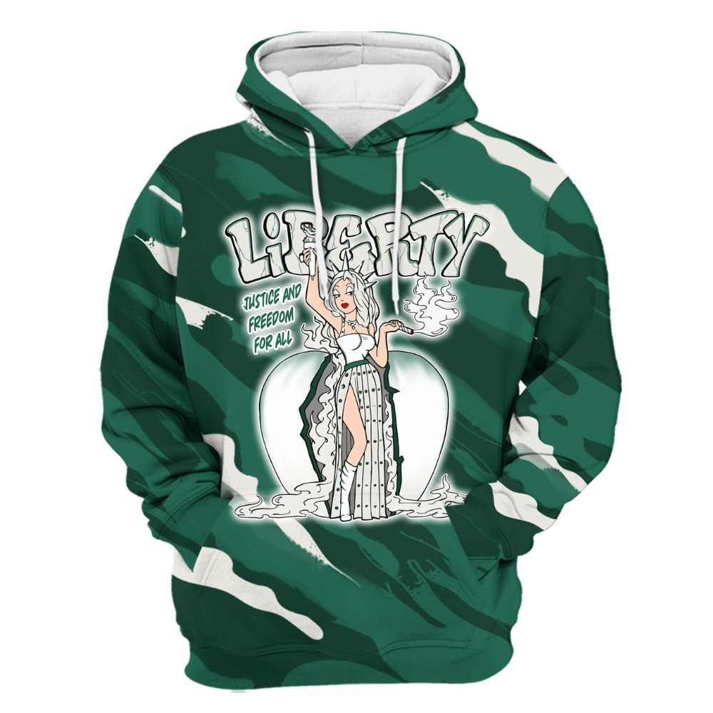 Hoodie To Match Oxidized Green 4s - Midwest Cartoon Colored All Over Print