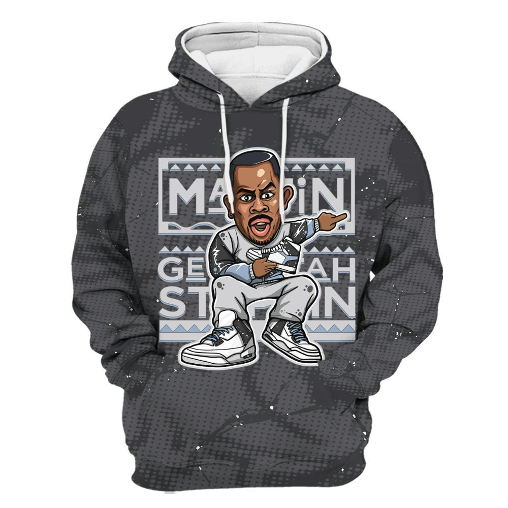 Hoodie To Match Reverse Oreo 6s - Get Tag Sneakers Steppin' Graphic Crack All Over Print