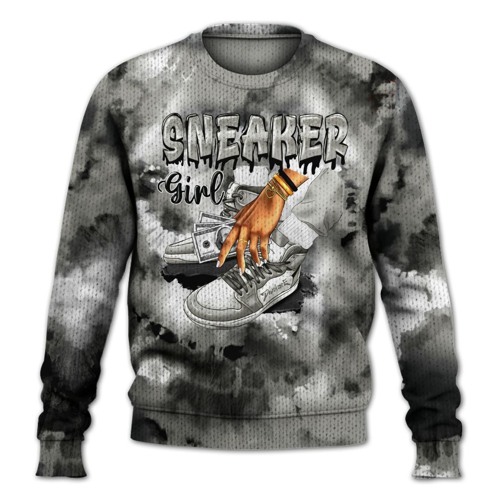 Knitted Sweater To Match High Satin Shadow 1s - SNEAKER Girl Money Drip Tie Dye