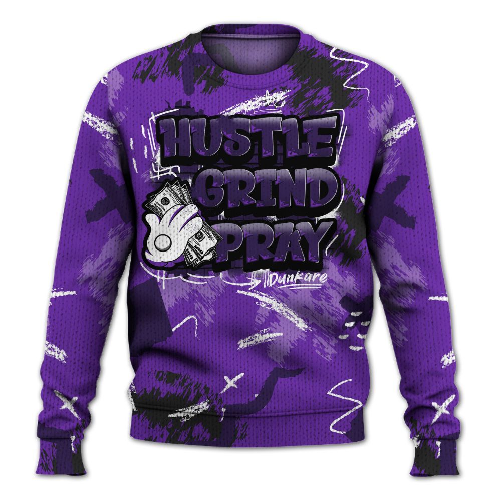 Sweater To Match Kobe 9 Elite Low Moonwalker - Hustle Grind Pray Graphic