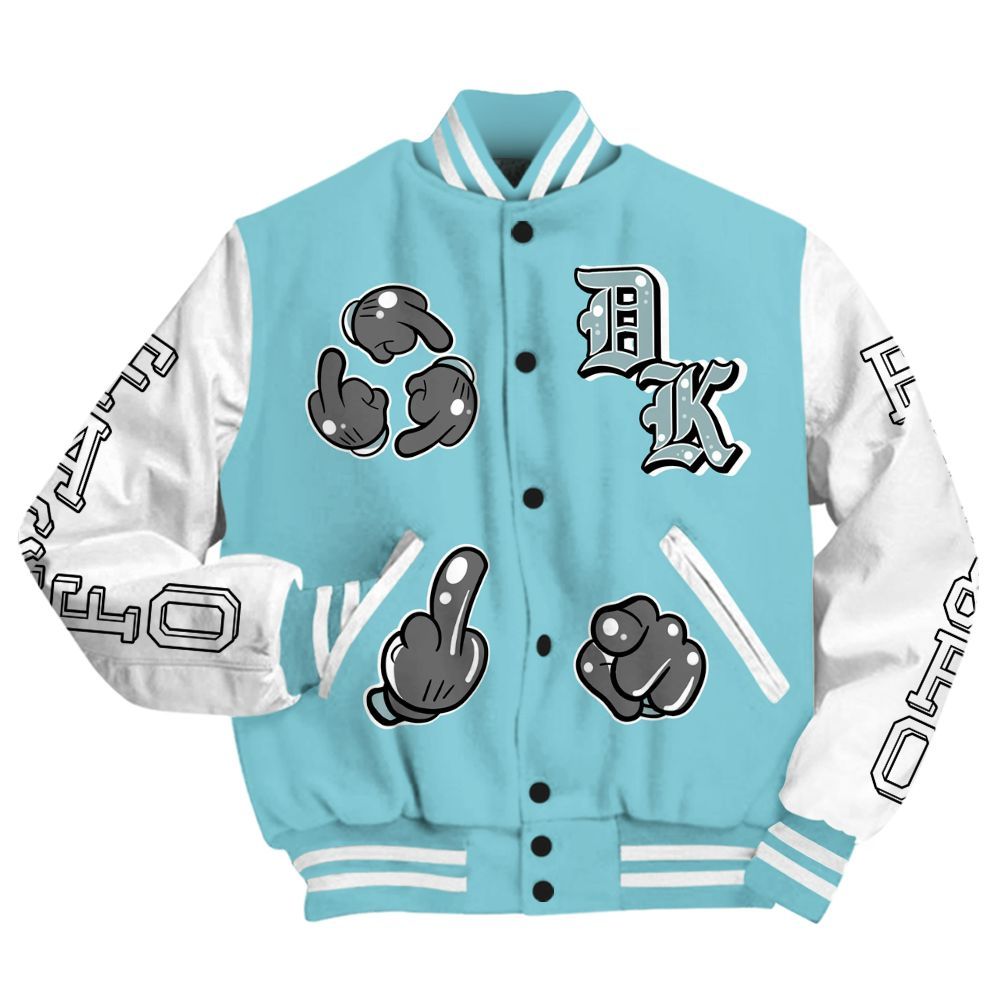 Varsity Jacket To Match Low Legend Blue 11s - F Around Find Out Graphic All Over Print