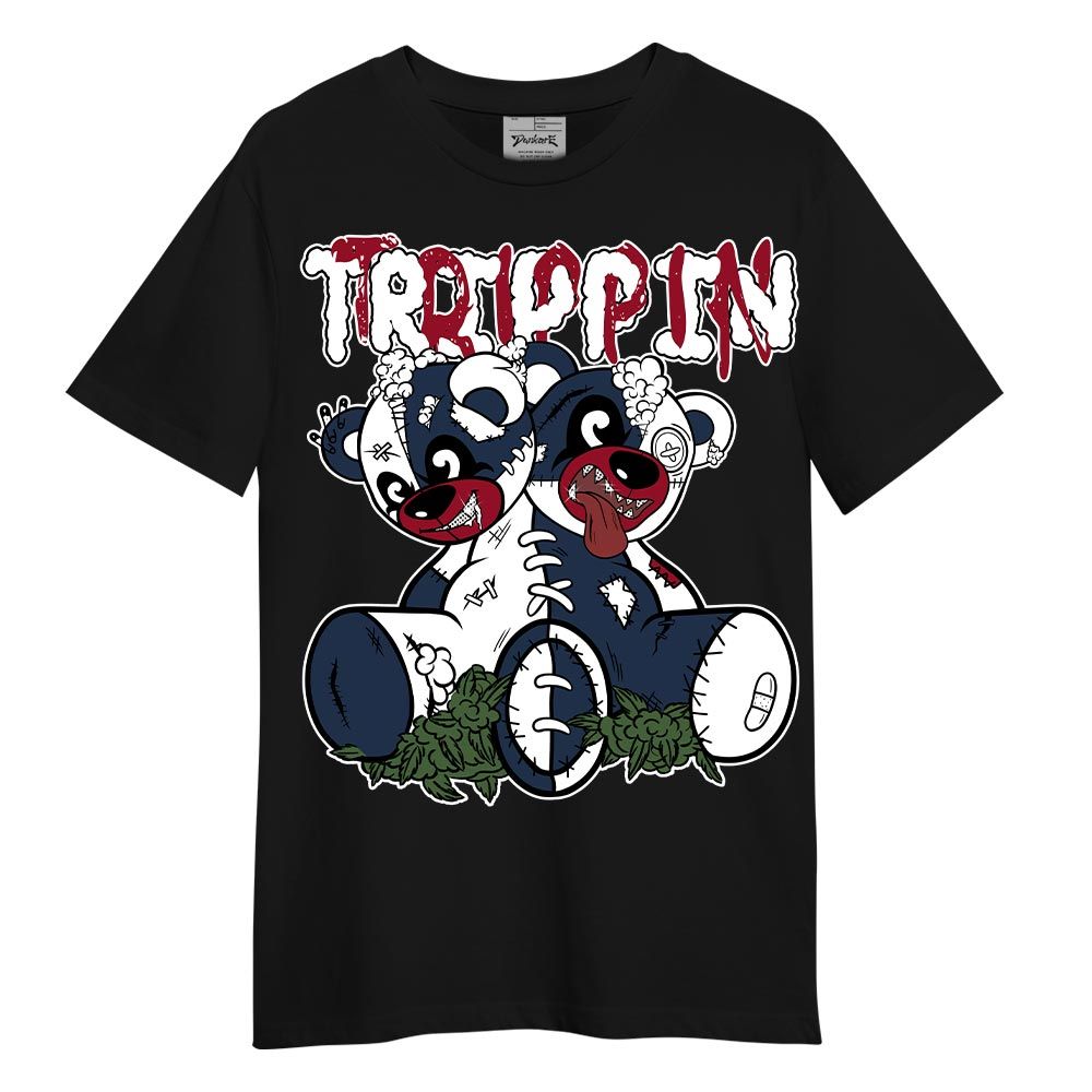 Shirt To Match Retro Navy Blue 2024 6s - Trippin Bear Shirt Unisex