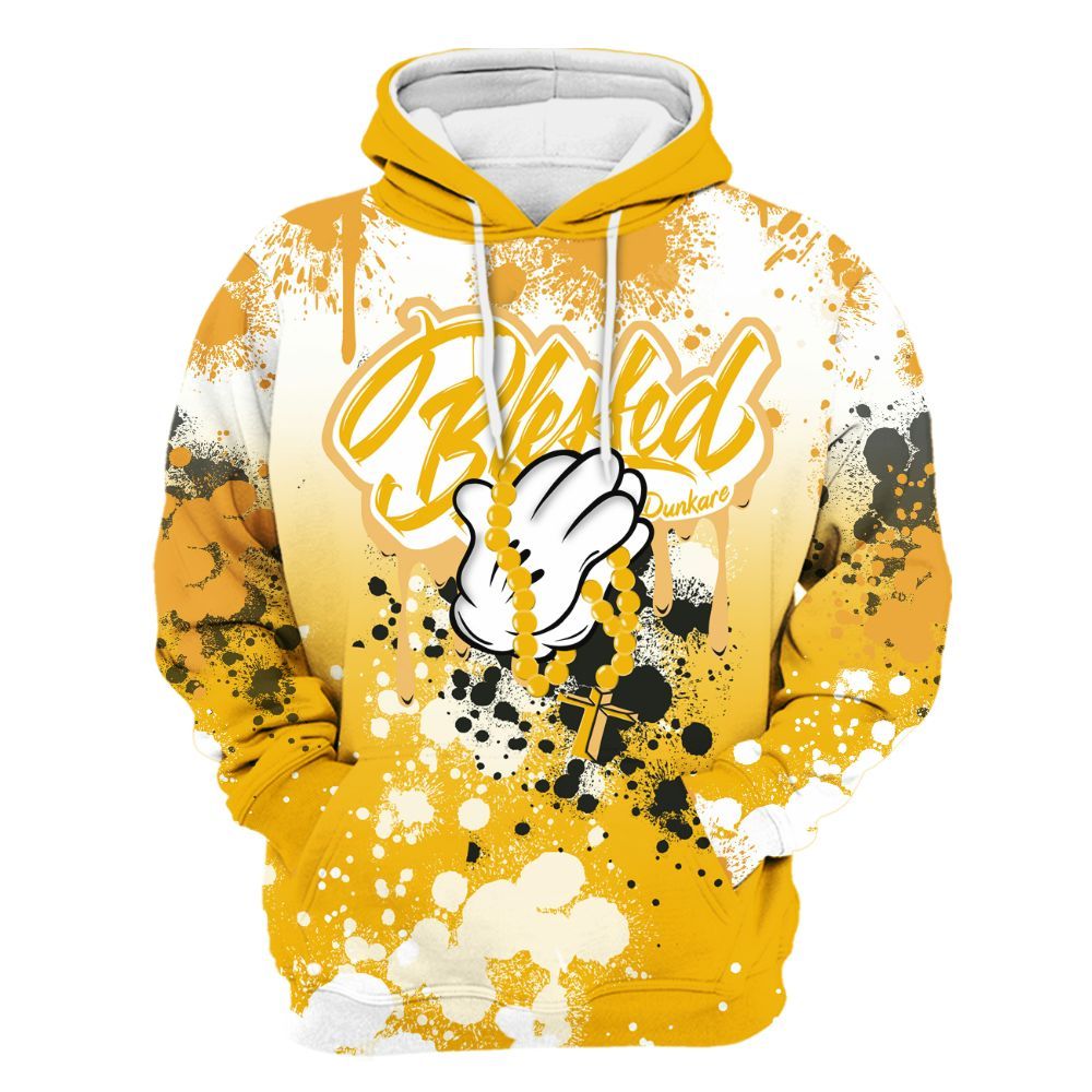 Hoodie To Match Del Sol 13s - God Blessed Ink Drip All Over Print