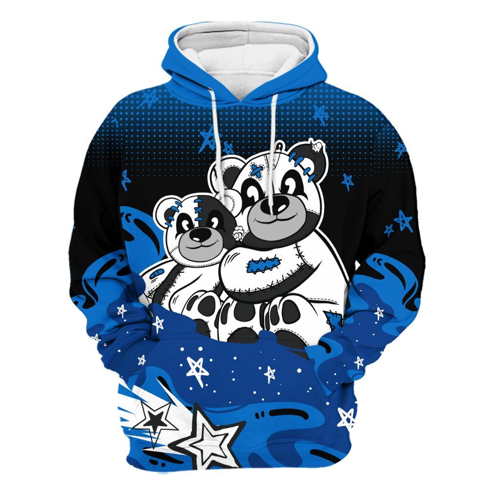 Hoodie To Match Blueberry 12s - Sincere Fondness Bear Stars All Over Print