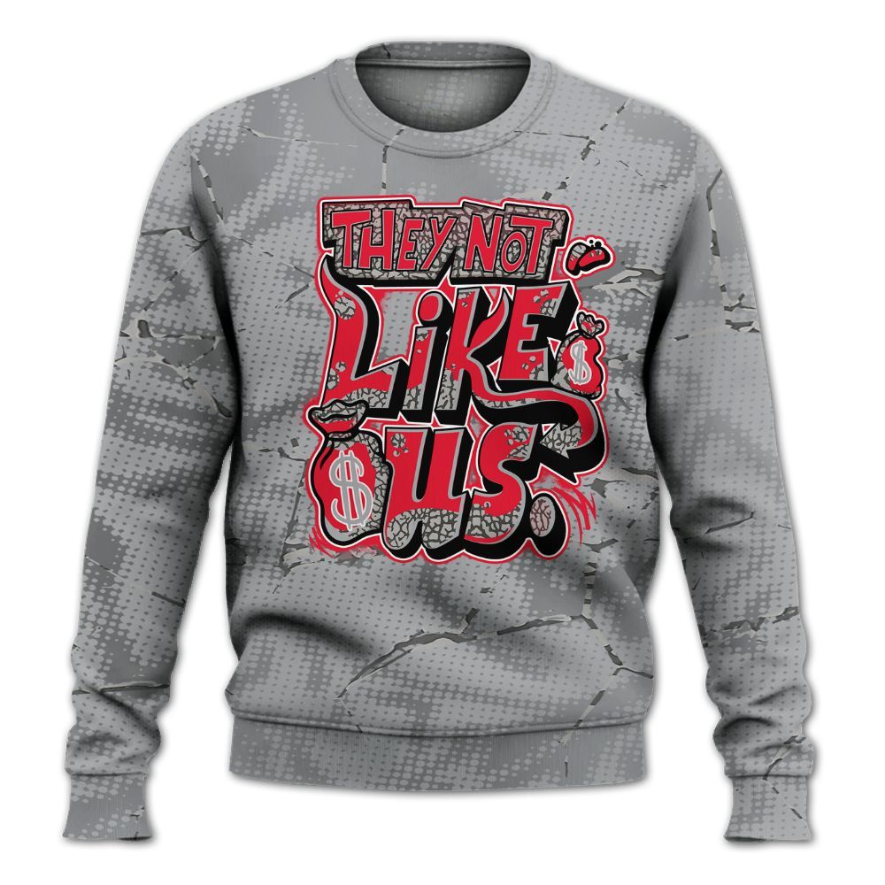Sweatshirt To Match Black Cement 3s - Dislike Us Graphic All Over Print