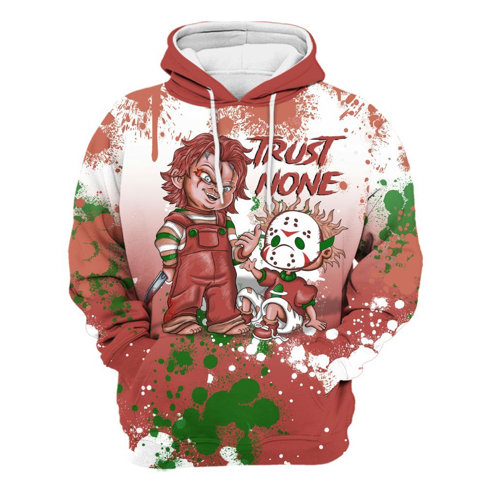 Hoodie To Match Dune Red 13s - Trust No One Scary All Over Print