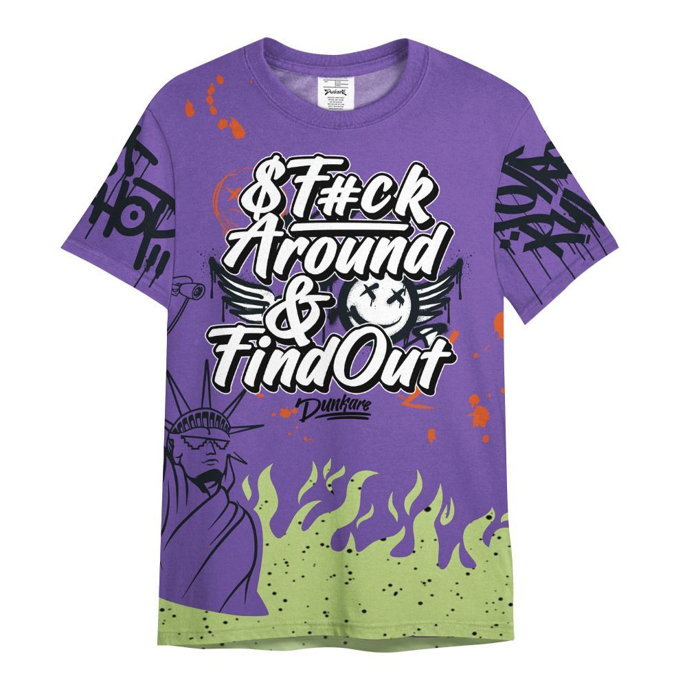 Shirt To Match Canyon Purple 4s - Graphic Fck Around Find Out All Over Print