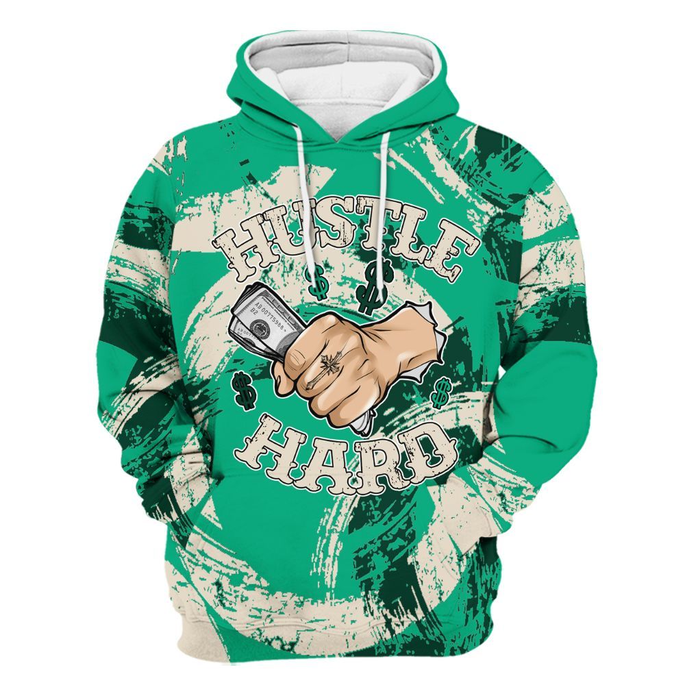 Hoodie To Match Oxidized Green 4s - Hustles Hard! Splash All Over Print