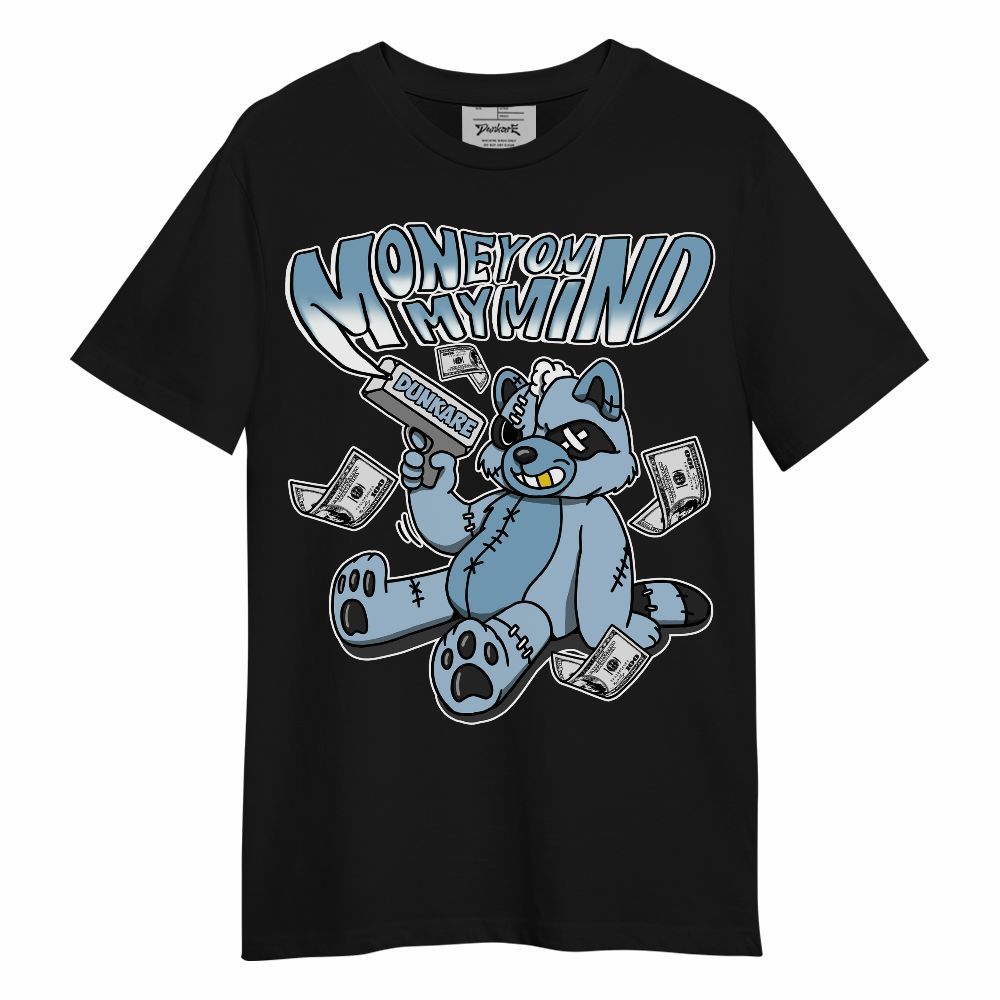 Shirt To Match Mid Ice Blue 1s - Money On My Mind Raccoon Unisex Shirt