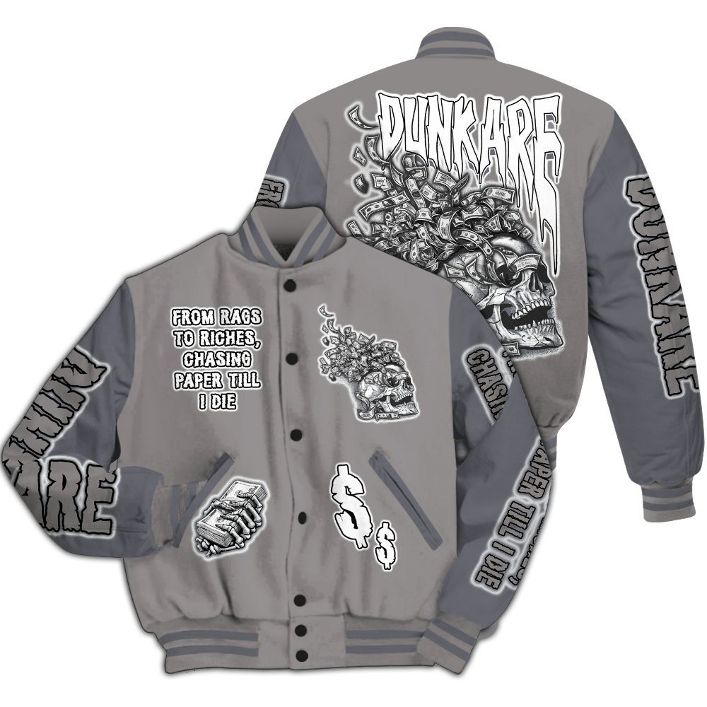 Varsity Jacket To Match Cool Grey 11s - From Rags To Riches All Over Print