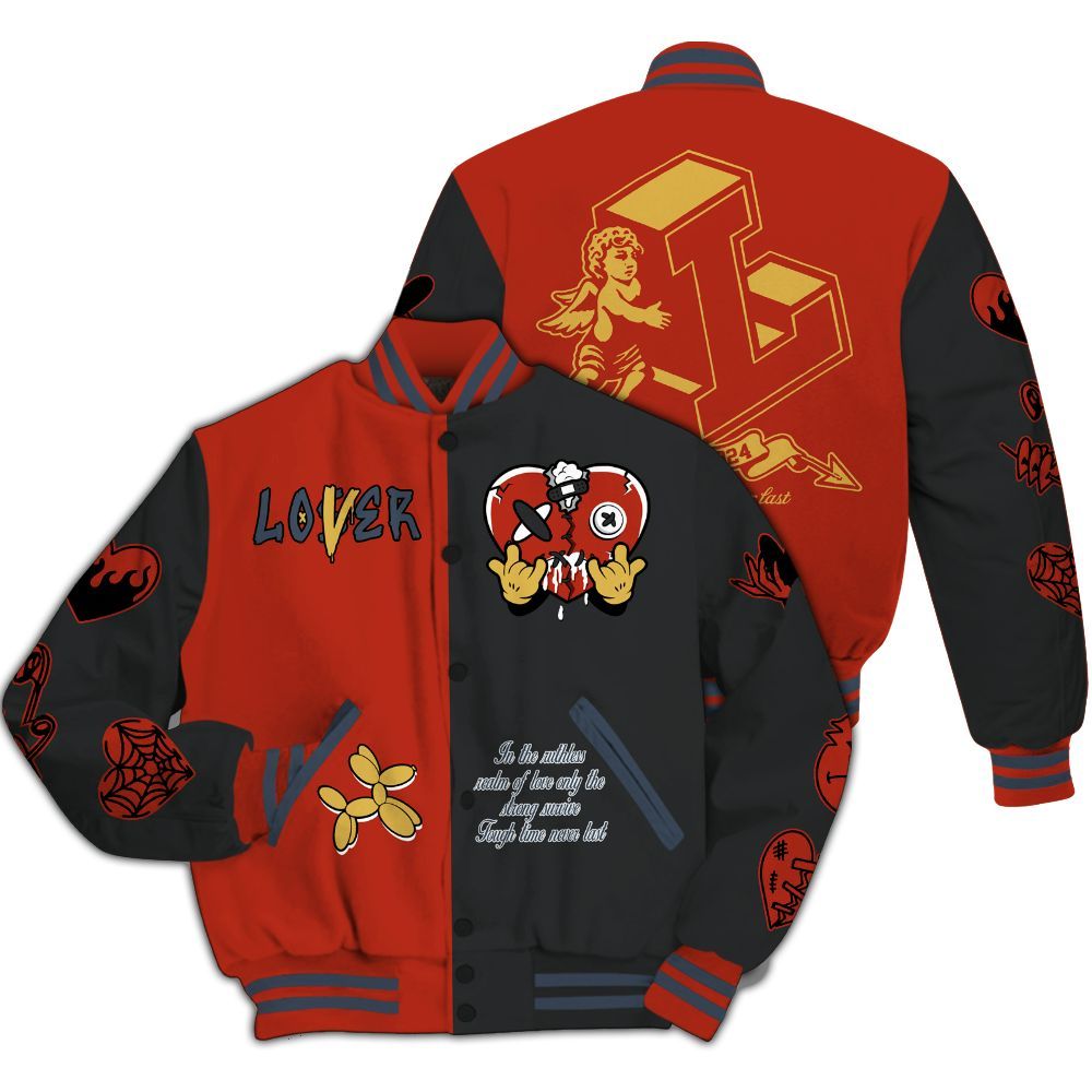 Varsity Jacket To Match Low Lucky Cat 1s - Loser Lover Heartbreak All Over Print