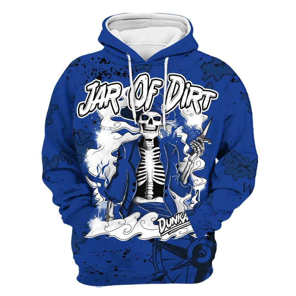 Hoodie To Match Air Foamposite One Royal - Skeleton Jar Of Dirt Retro All Over Print