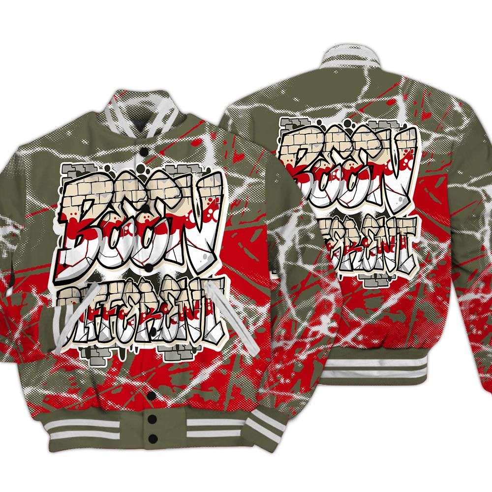 Varsity Jacket To Match Low OG Medium Olive 1s - To Different Profound Graphic Varsity Jacket Unisex