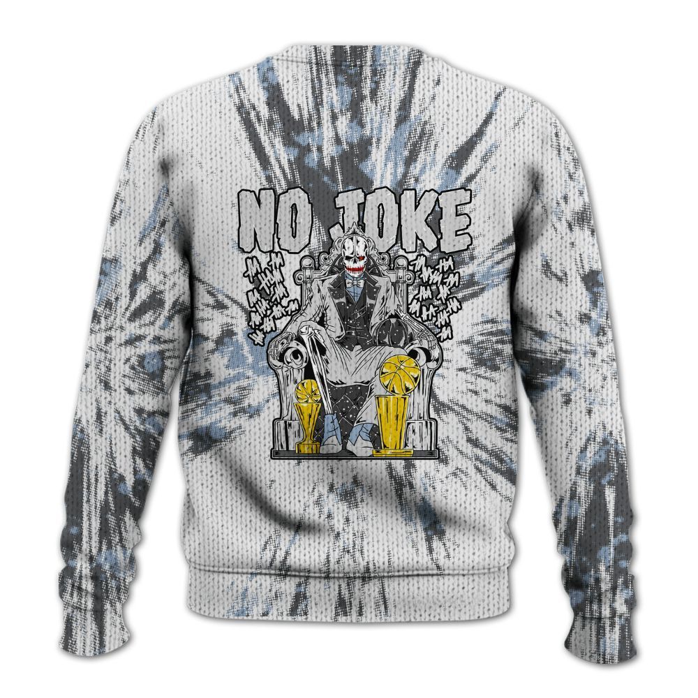 Knitted Sweater To Match Reverse Black White 6s - Ain't Joke Skeleton Luxury