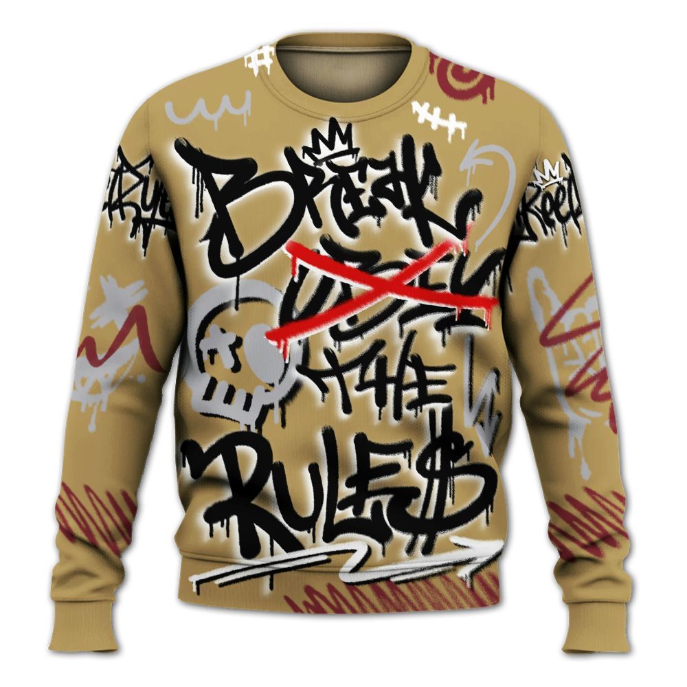 Sweatshirt To Match Kobe 4 Gold Medal - Break Rules Streetwear All Over Print