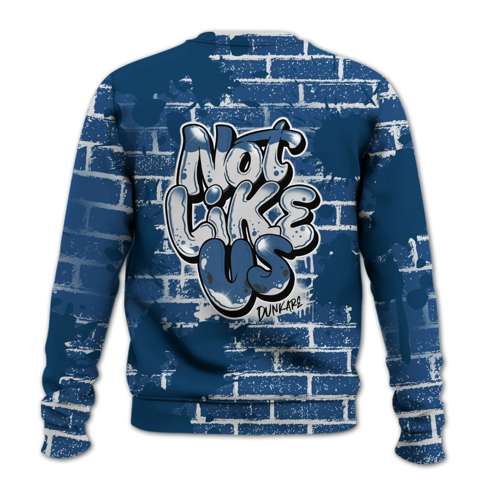Sweatshirt To Match High OG Midnight Navy 1s - None Like Us Graphic Brick Art All Over Print