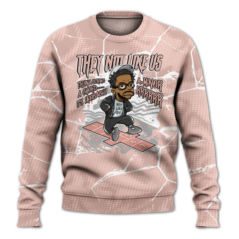 Sweatshirt To Match Low Legend Pink 11s - Hopscotch Dislike Us Graphic Crack All Over Print