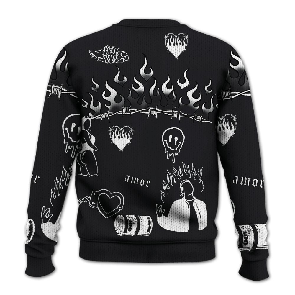 Knitted Sweater To Match White Thunder 4s - Snake Trust No One