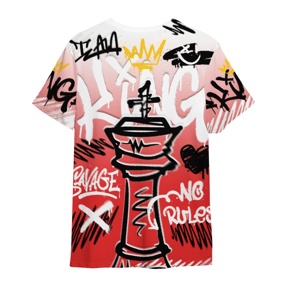 Shirt To Match Red Thunder 4s - Street King Chess Streetwear All Over Print
