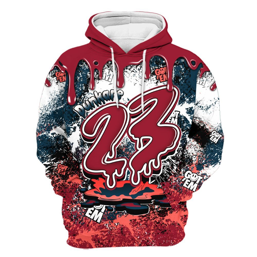 Hoodie To Match Mid Multi Color 2022 1s - Dripping 23 Drip All Over Print